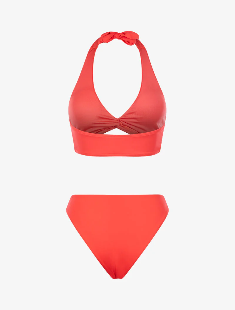 Bikini à effet torsadé - rouge - Image 2
