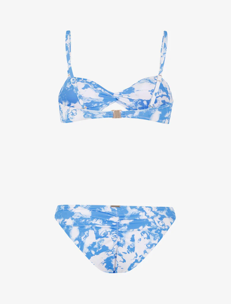 Bikini à imprimé délavé - bleu - Image 2