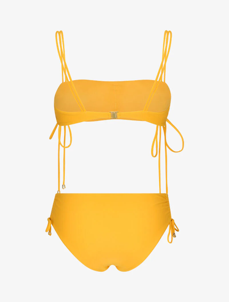 Bikini bandeau à liens - moutarde - Image 2