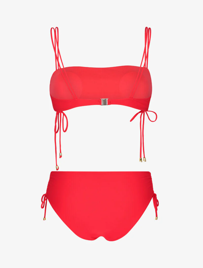 Bikini bandeau à liens - fushia - Image 2