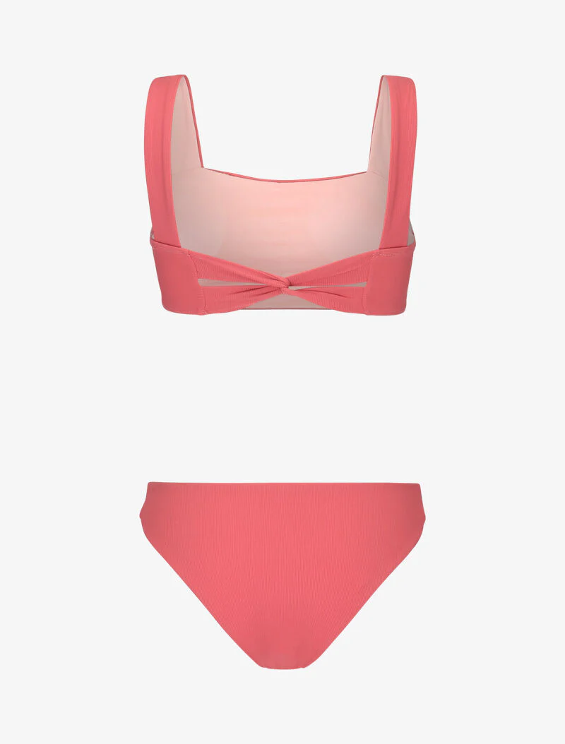 Bikini bandeau côtelé - rose - Image 2