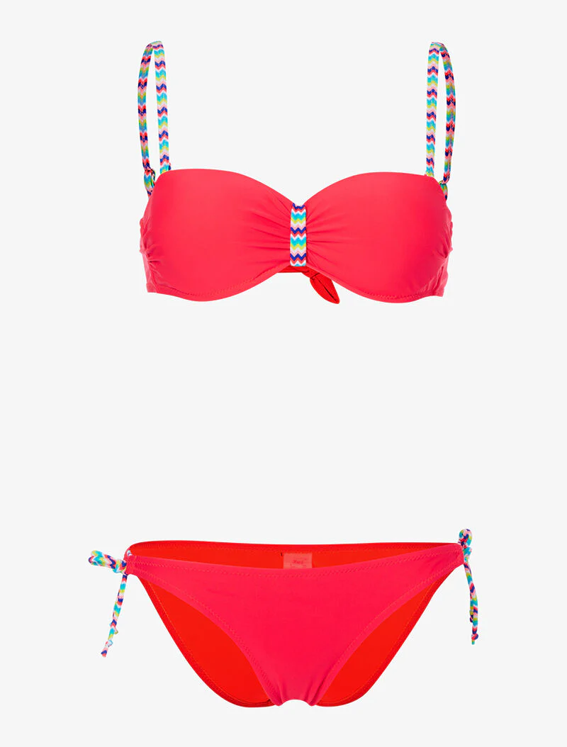 Bikini bretelles zig-zag - orange