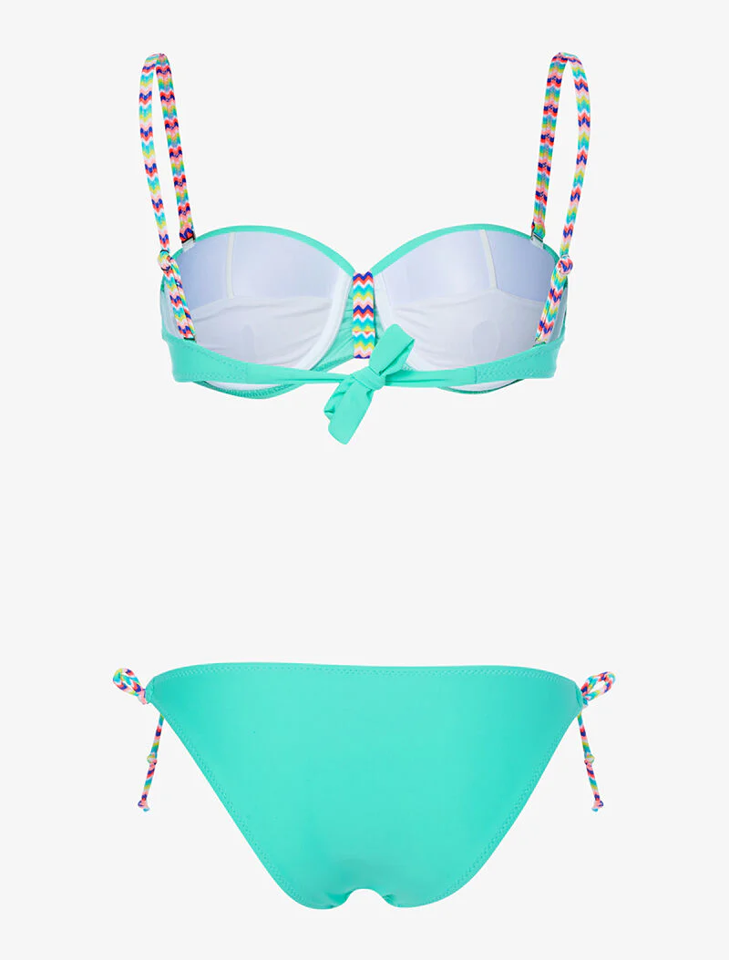 Bikini bretelles zig-zag - turquoise - Image 2
