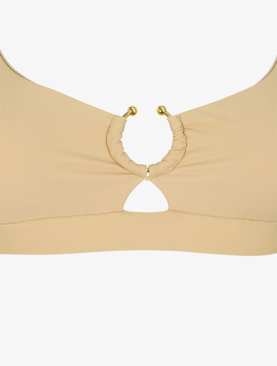 Bikini dépareillé à anneau - Beige - Image 4