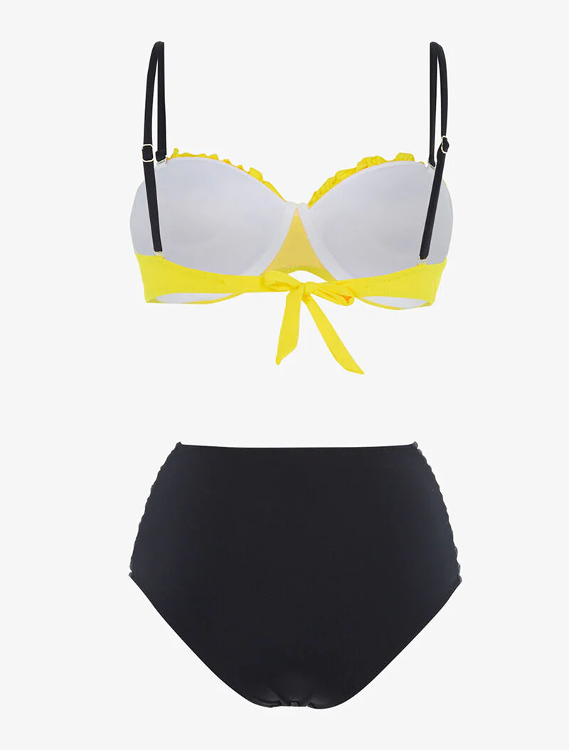 Bikini dépareillé - jaune/noir - Image 2