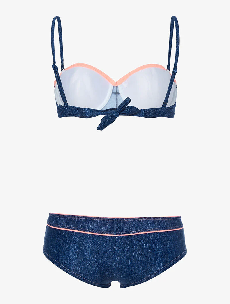 Bikini effet jean - denim foncé - Image 2