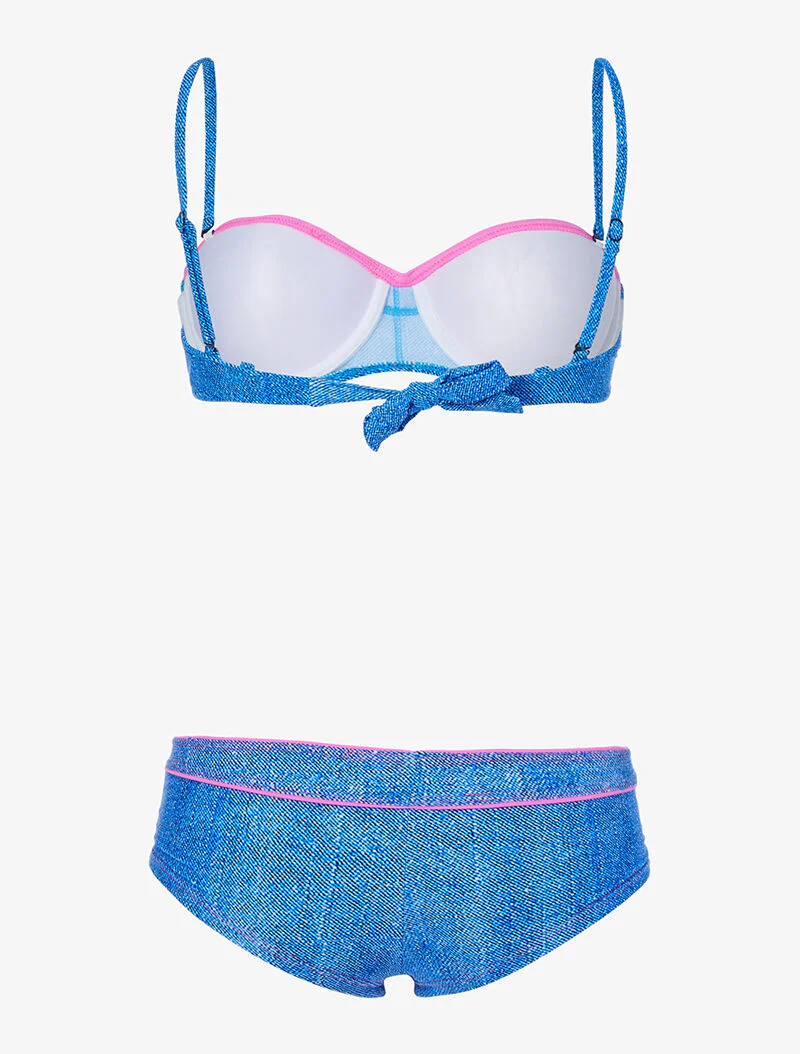 Bikini effet jean - denim - bleu denim - Image 2