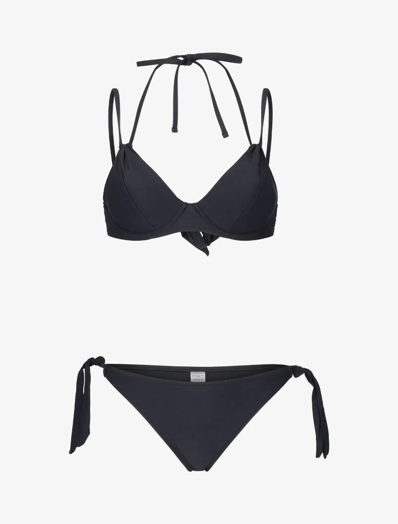 Bikini emboitant à jeu de liens - noir