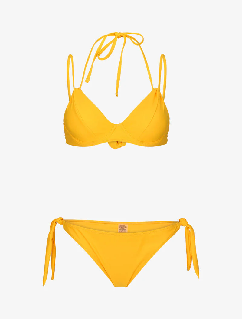 Bikini emboitant à jeu de liens - moutarde