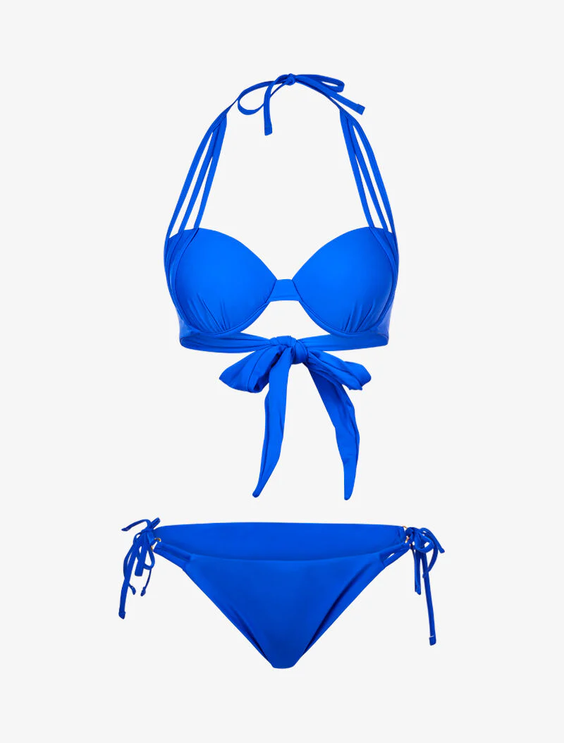 Bikini emboitant arrondi - bleu électrique