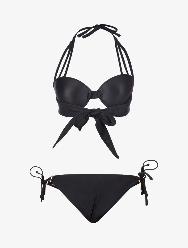 Bikini emboitant arrondi - noir - Image 4