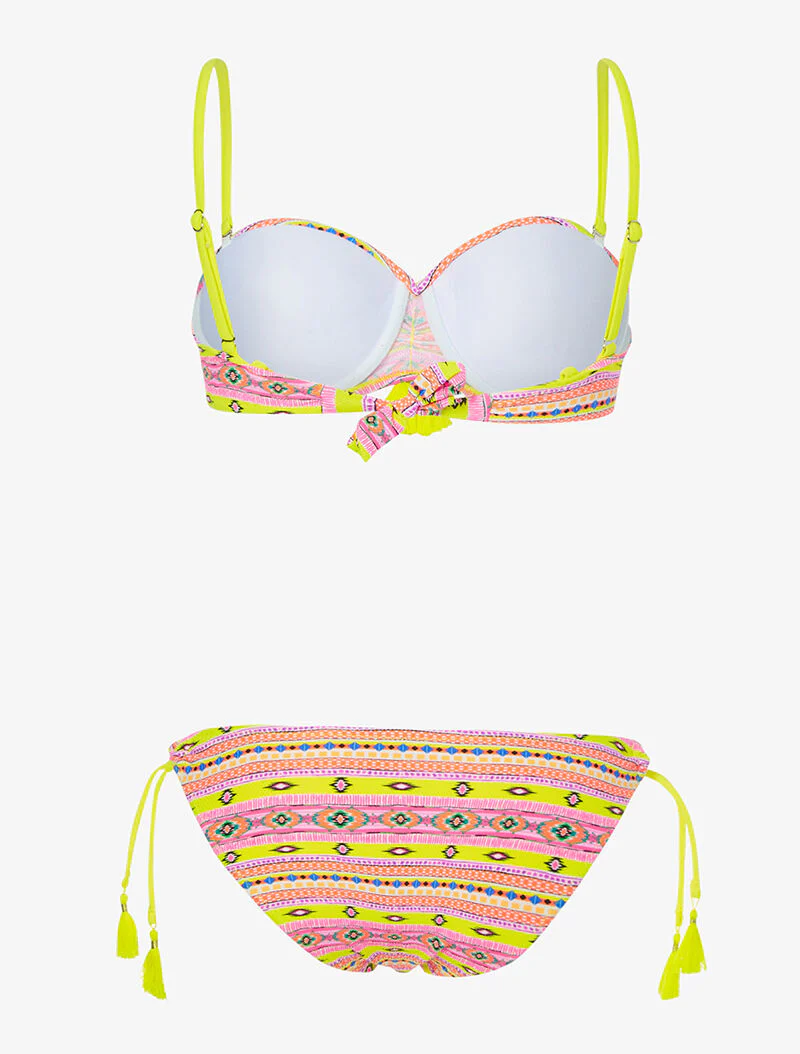 Bikini flashy éthnique - jaune/orange - Image 2