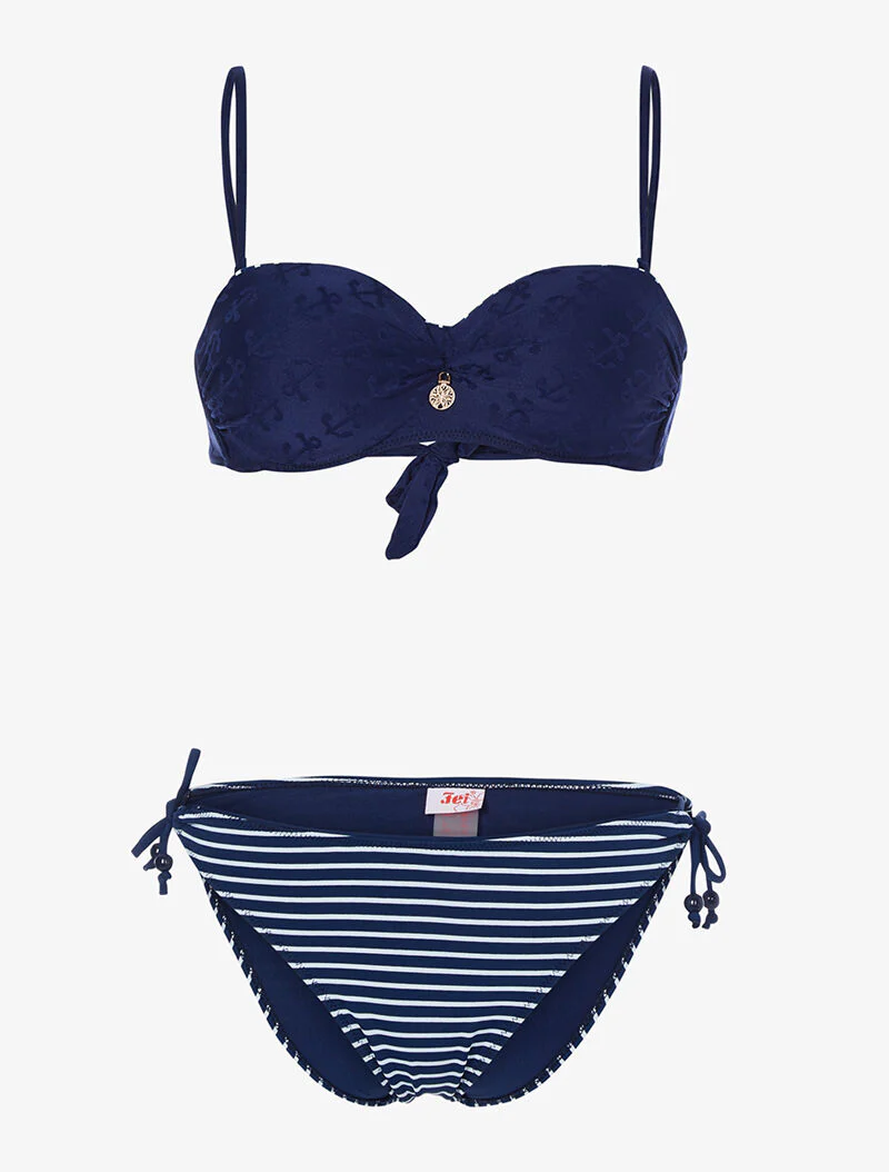 Bikini inspiration marinière - bleu marine - marine