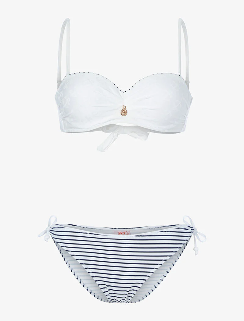 Bikini inspiration marinière - blanc