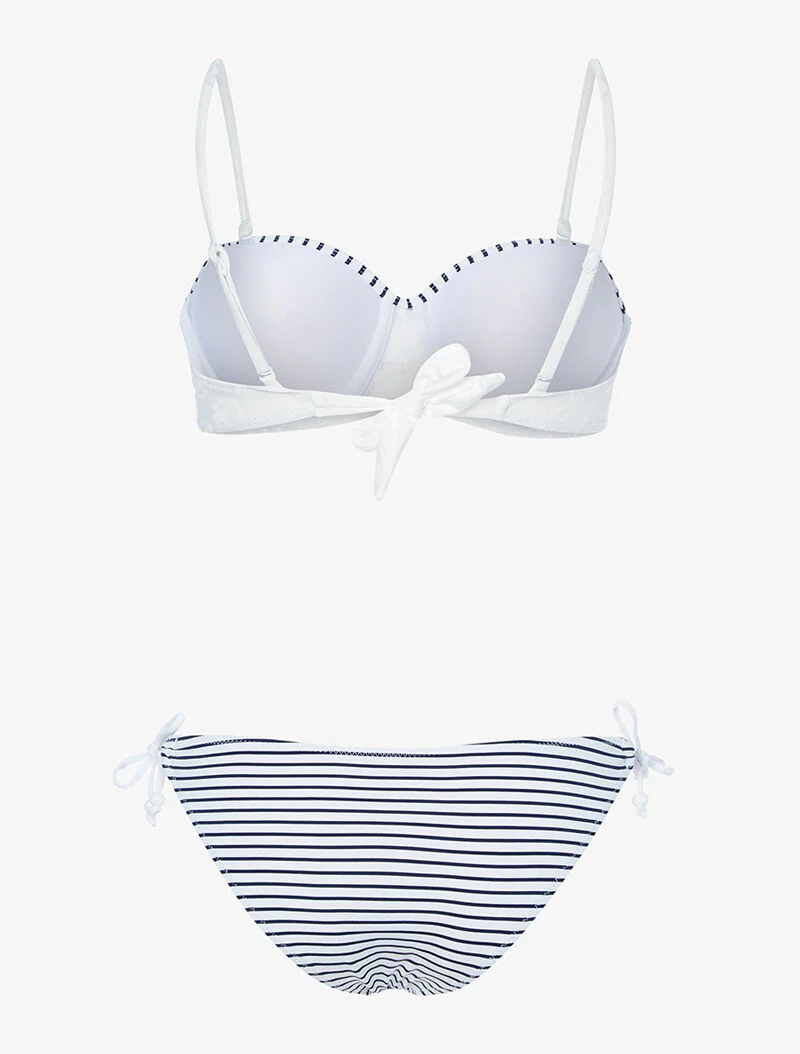 Bikini inspiration marinière - blanc - Image 2