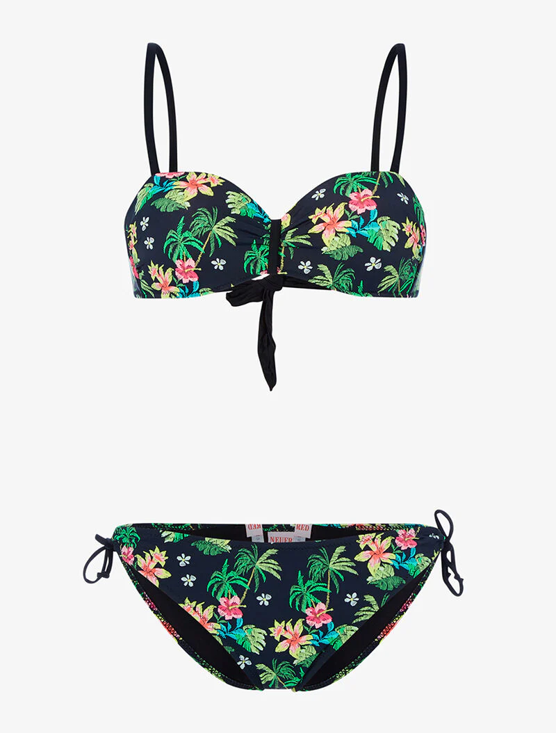 Bikini jungle à balconnet - noir