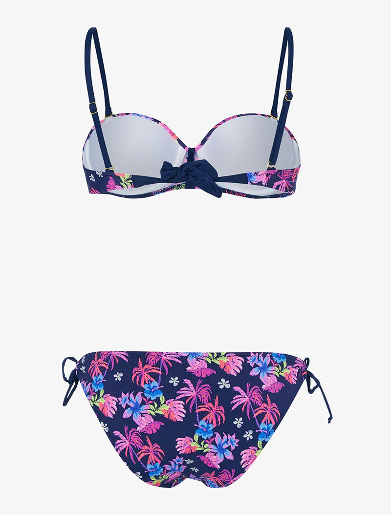 Bikini jungle à balconnet - marine - Image 2
