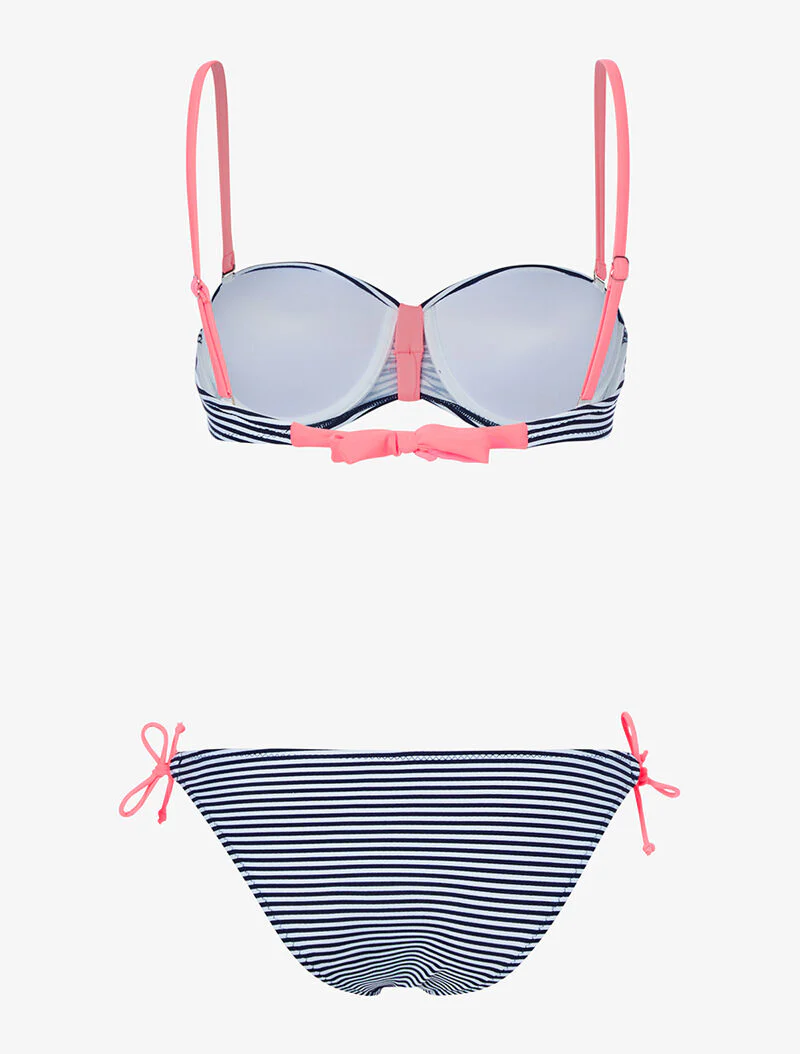 Bikini rayé à flamants roses - marine/orange fluo - Image 2