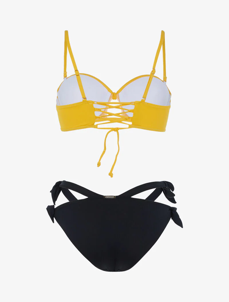 Bikini style dépareillé - jaune/noir - Image 2