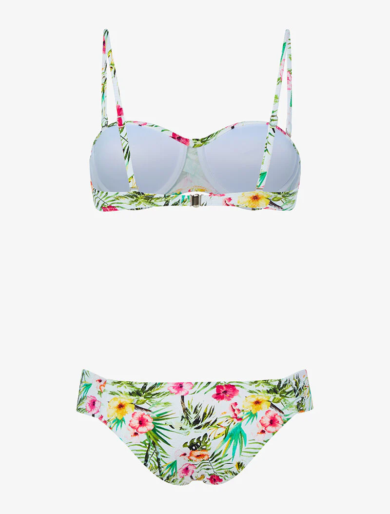 Bikini torsadé jungle - blanc/vert - Image 2