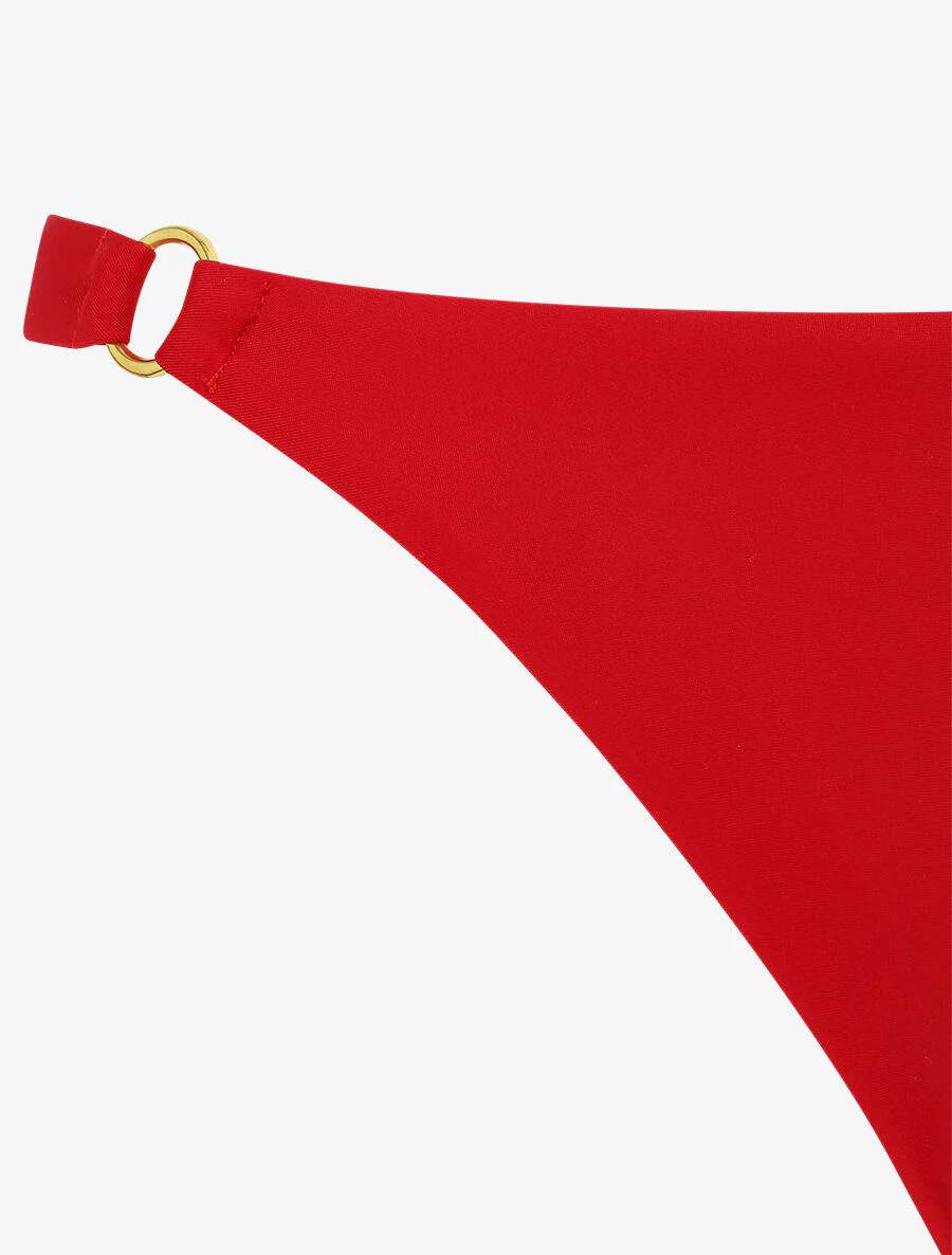 Bikini triangle à anneaux - Rouge - Image 3