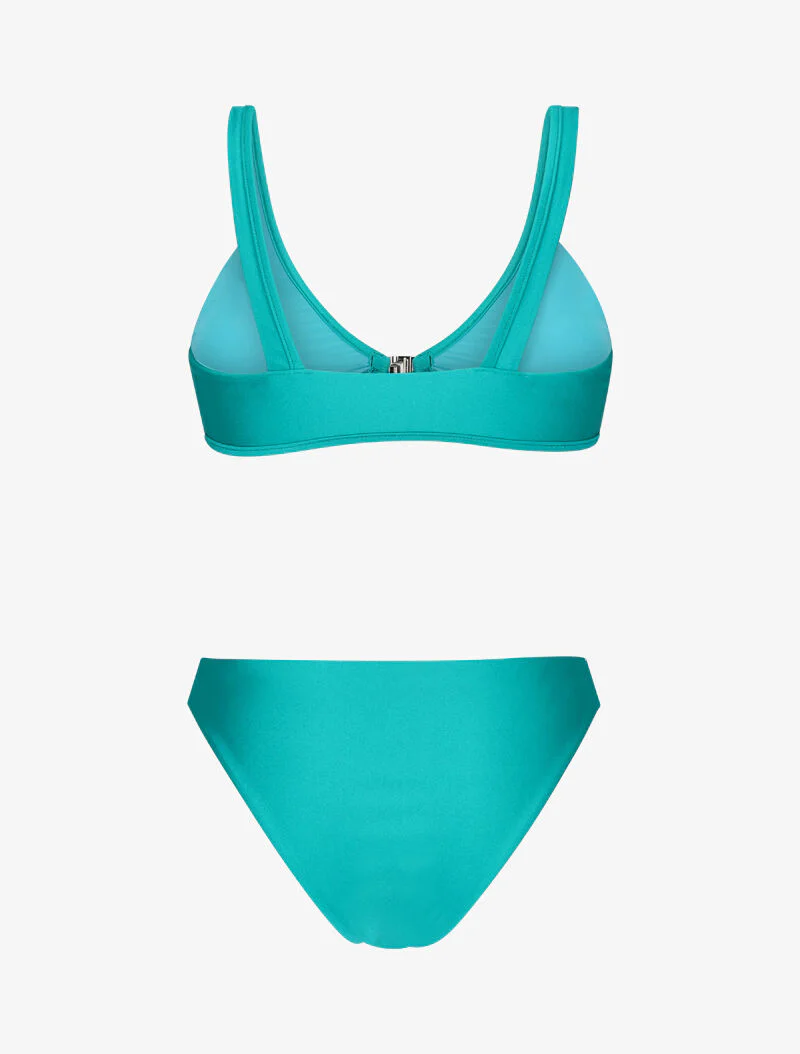 Bikini triangle à clip - turquoise - Image 2
