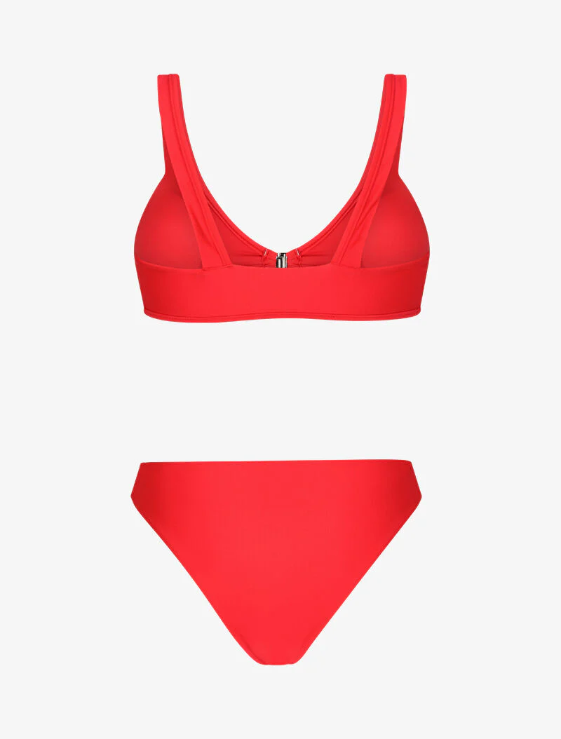 Bikini triangle à clip - corail - Image 2