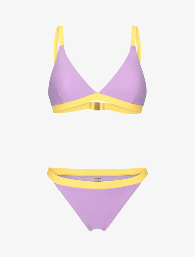 Bikini triangle bicolore - lilas