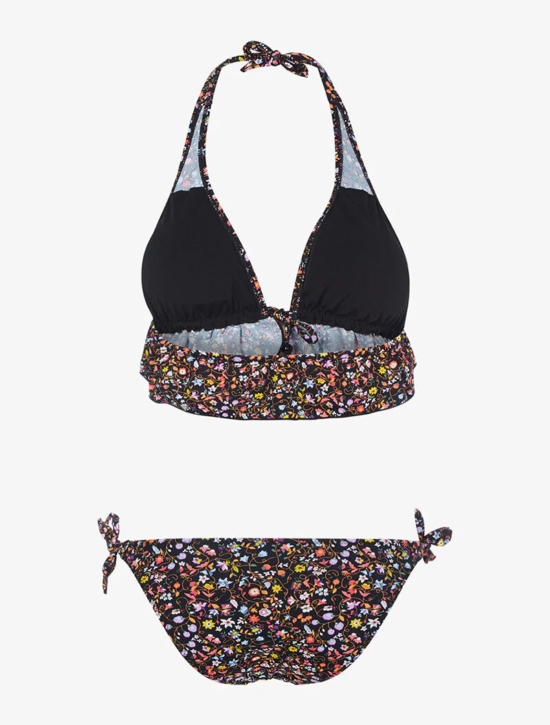 Bikini triangle volanté - noir - Image 2