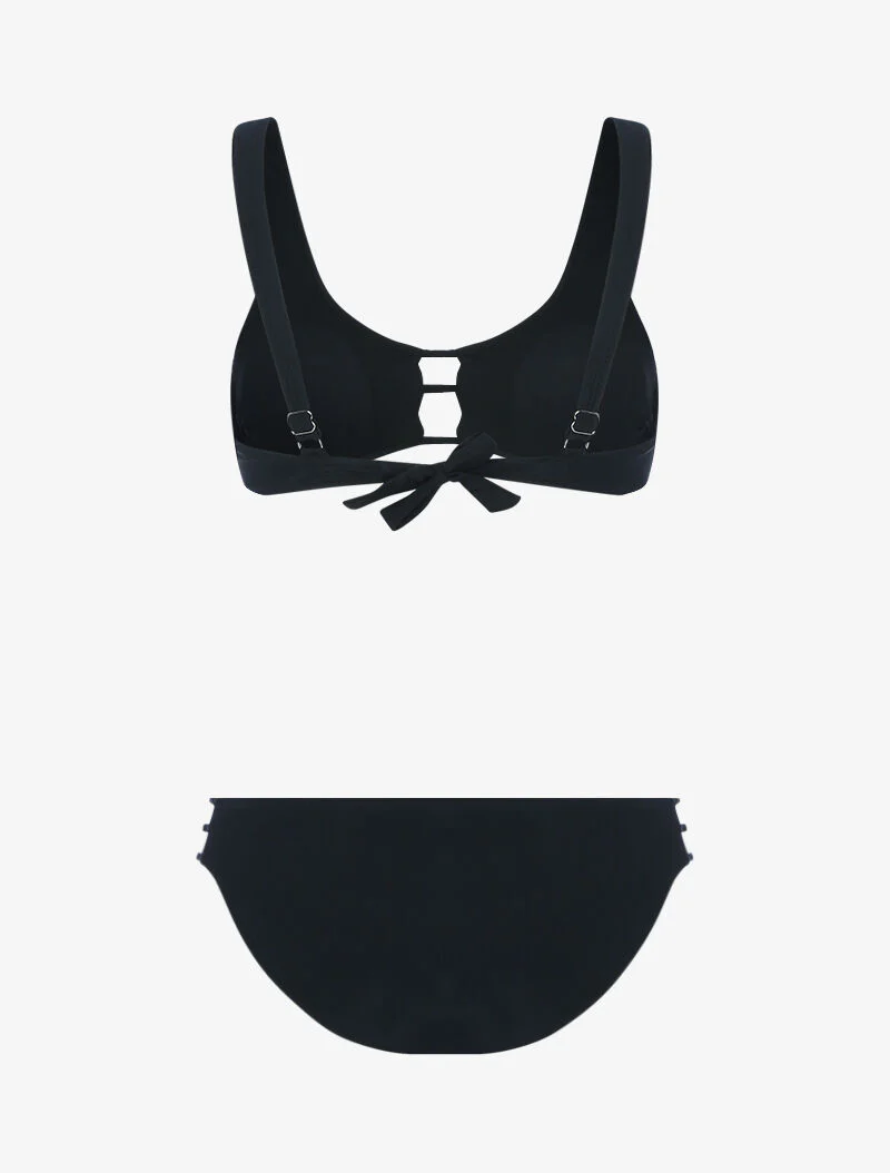 Bikini uni basique - noir - Image 2