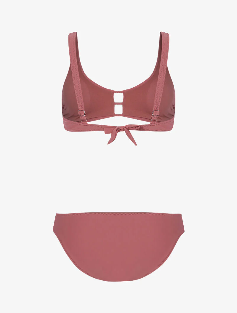 Bikini uni basique - vieux rose - Image 2