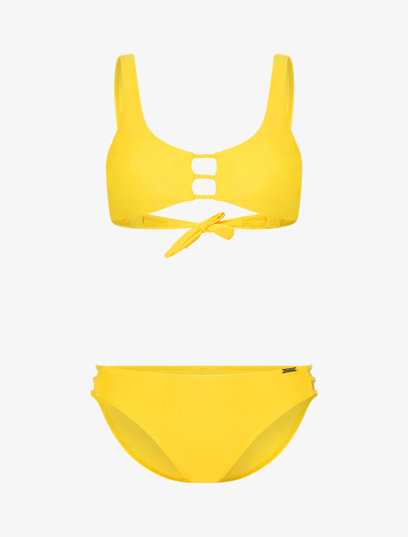 Bikini uni basique - jaune