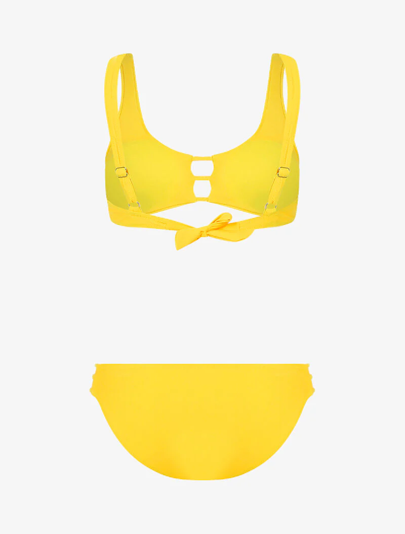 Bikini uni basique - jaune - Image 2