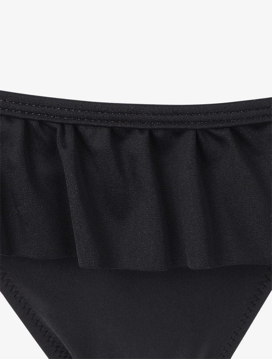 Bikini volanté à détail bijoux ananas - Noir - Image 3