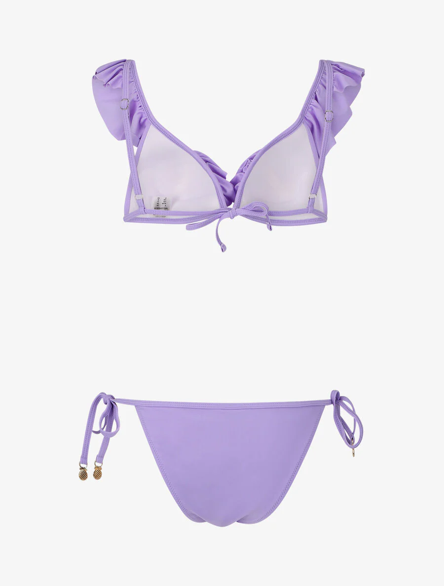 Bikini volanté à détail bijoux ananas - Lilas - Image 2