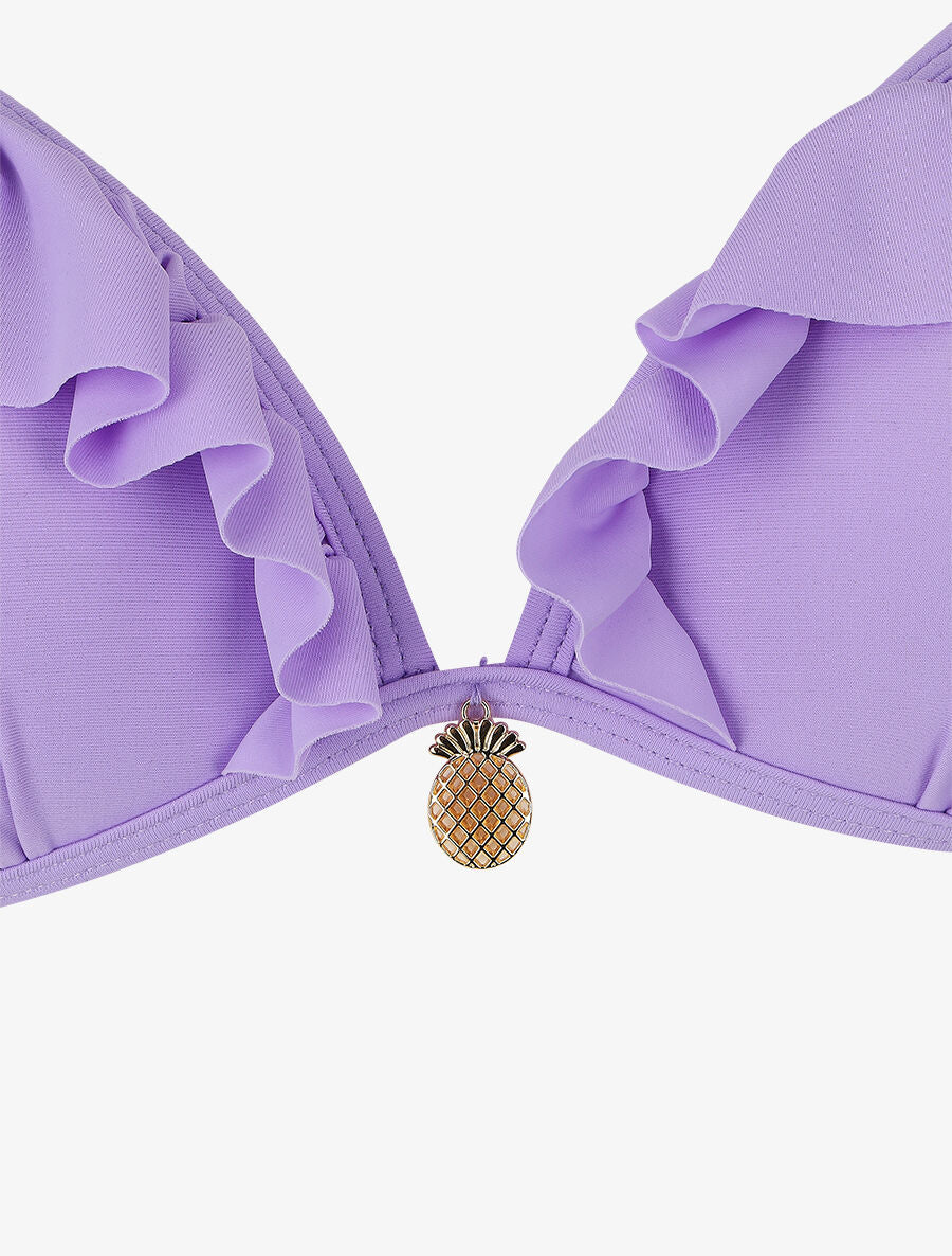 Bikini volanté à détail bijoux ananas - Lilas - Image 3