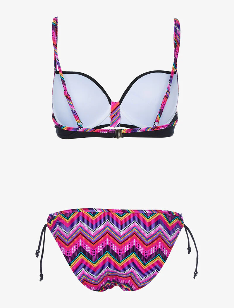 Bikini zig-zag éthnique - noir - Image 2