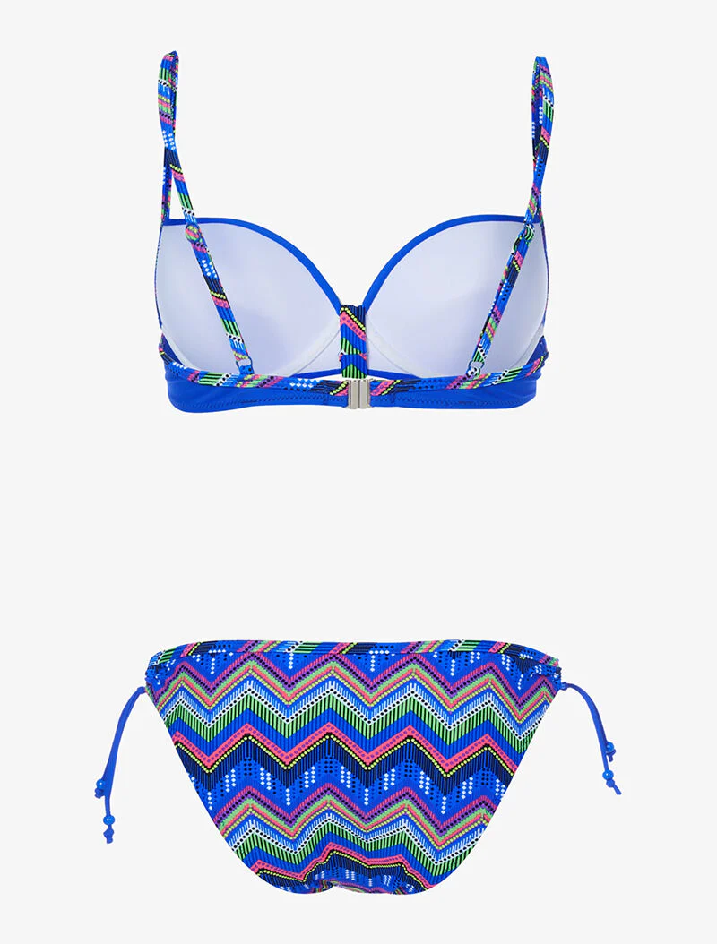 Bikini zig-zag éthnique - bleu roi - Image 2