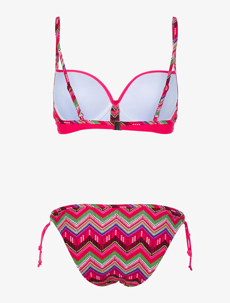 Bikini zig-zag éthnique - corail - Image 2