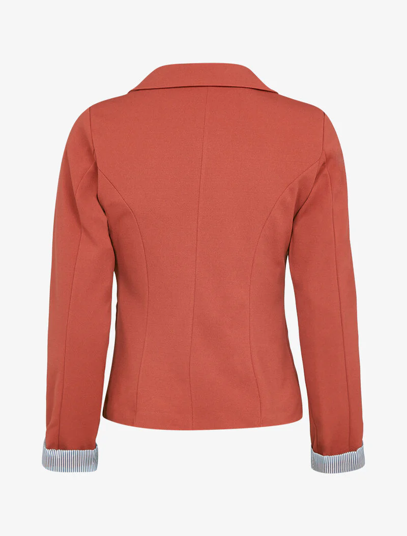 Blazer à détails rayures - brique - Image 2