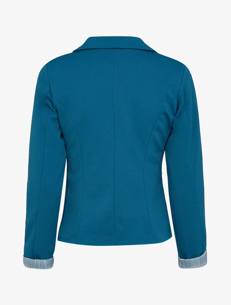 Blazer à détails rayures - bleu pétrole - Image 2