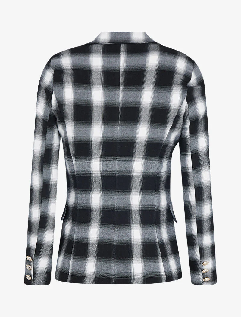 Blazer à imprimé petits carreaux - noir/blanc - Image 2