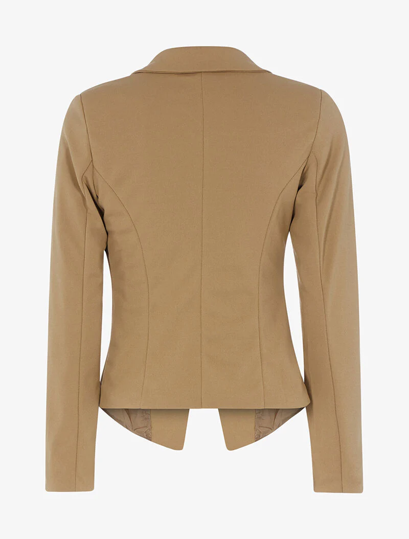 Blazer à pans asymétriques et zips - camel - Image 2