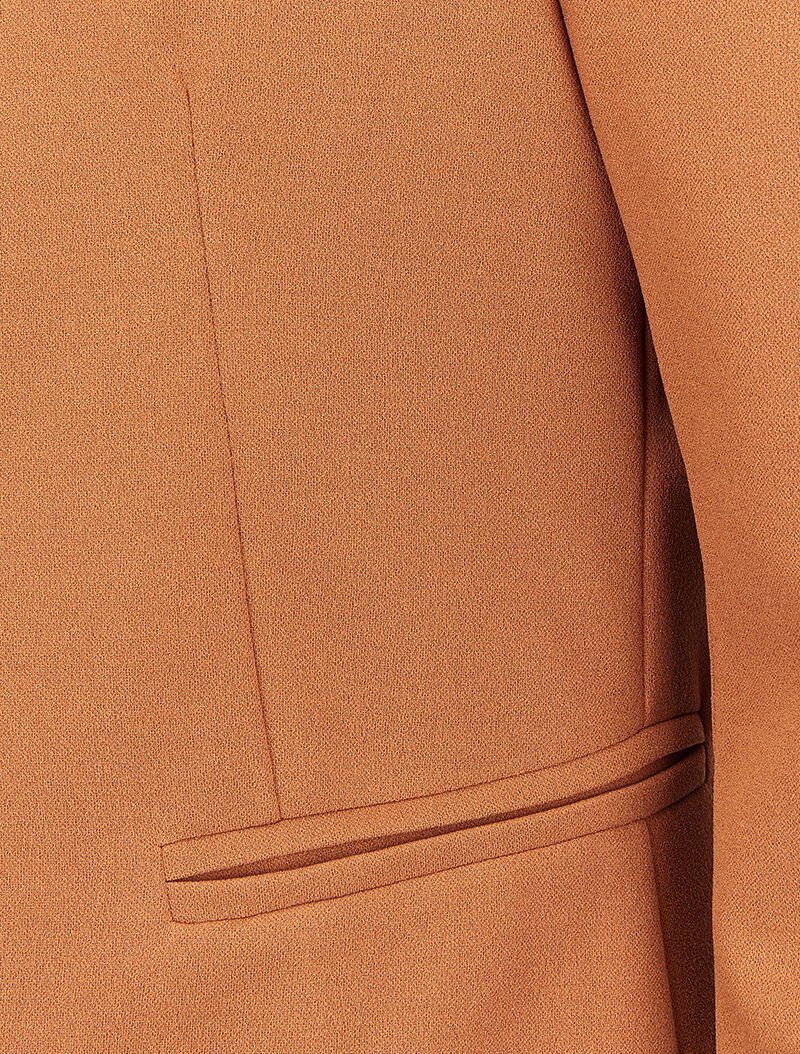 Blazer à revers imprimé rayé - Camel - Image 3
