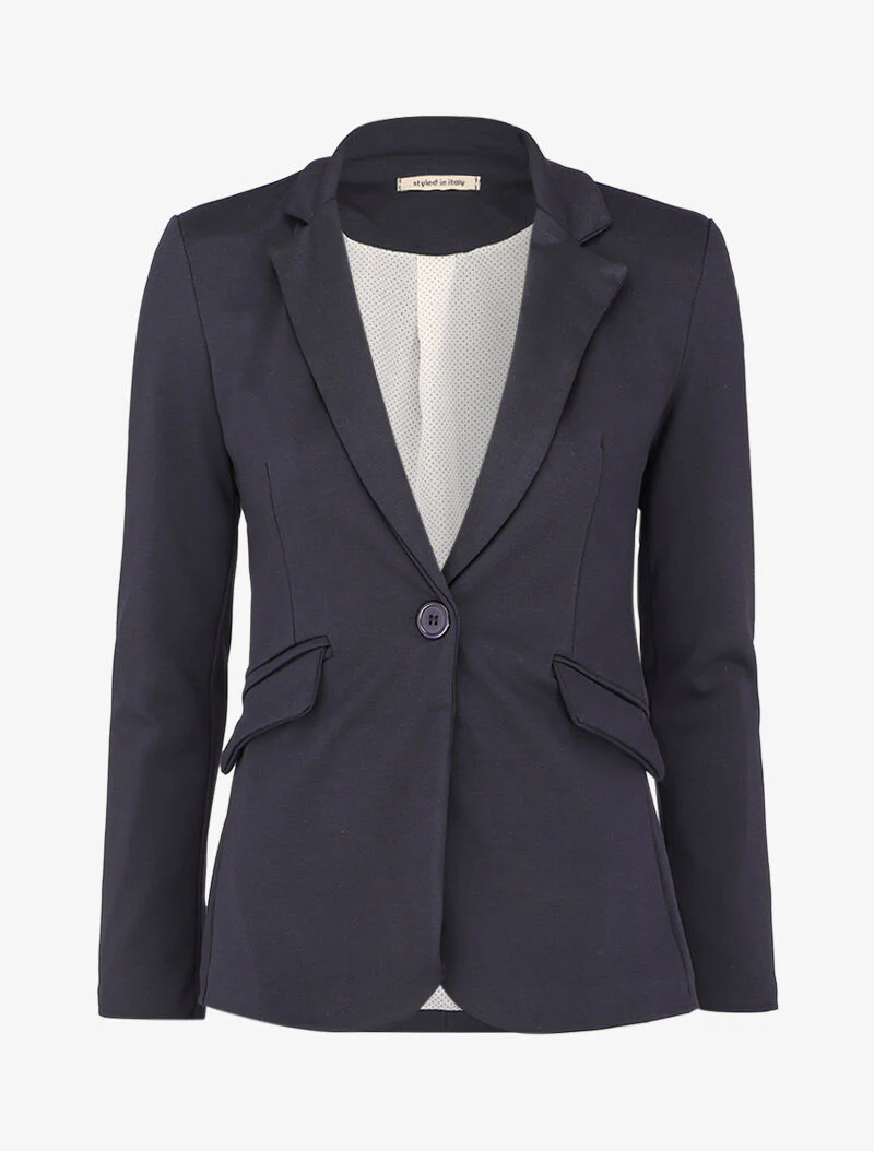 Blazer ajusté à un bouton - Marine