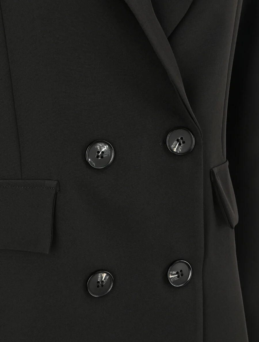 Blazer droit oversize - Noir - Image 3