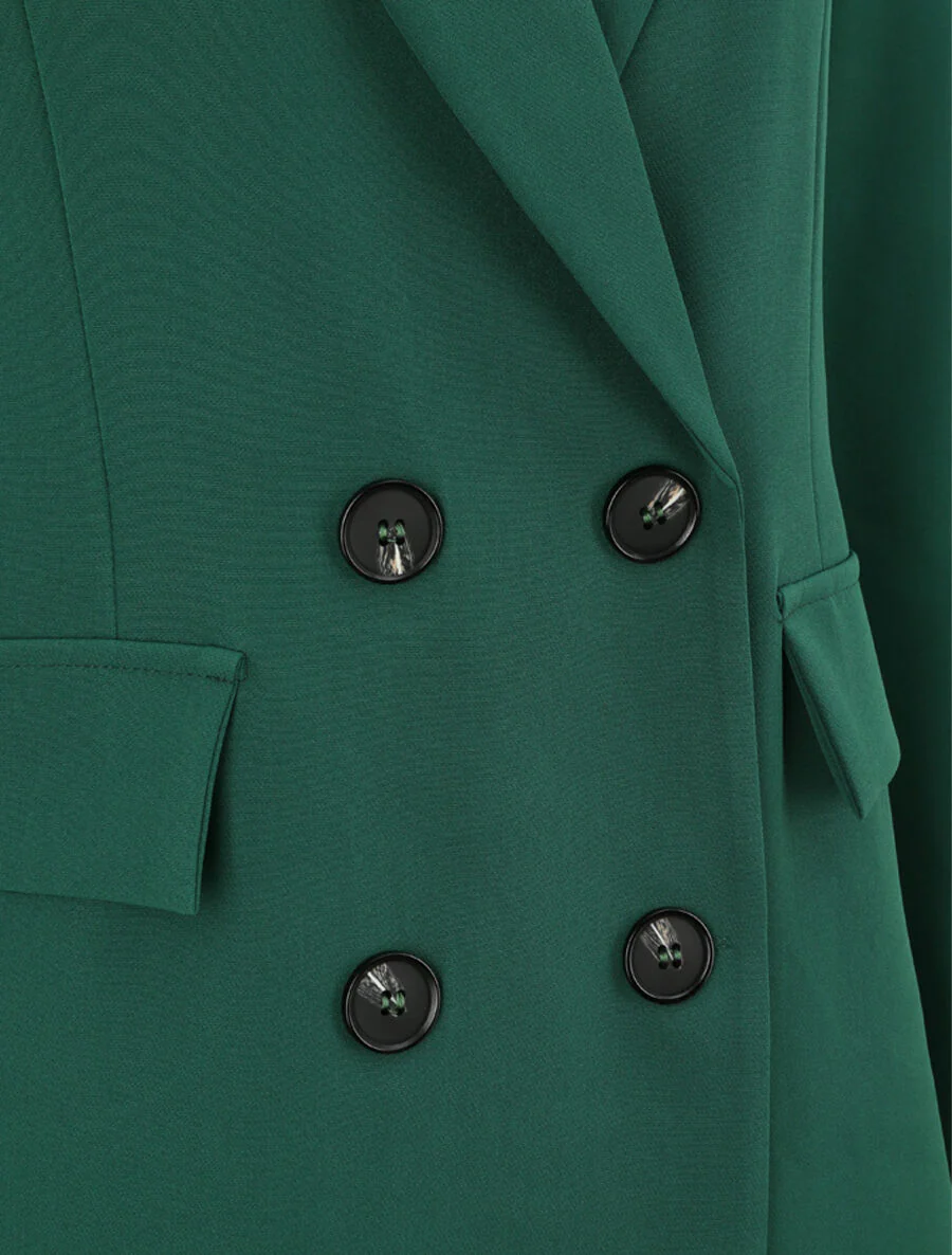 Blazer droit oversize - Vert sapin - Image 3