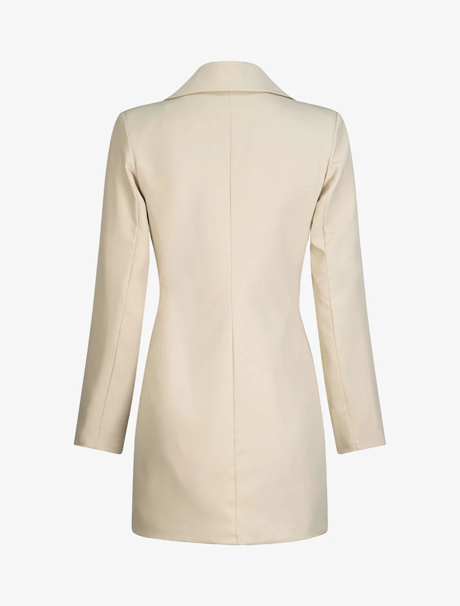Blazer extra long - Beige - Image 2