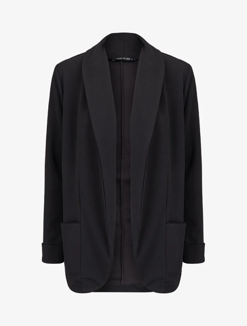 Blazer fluide à col châle - Noir