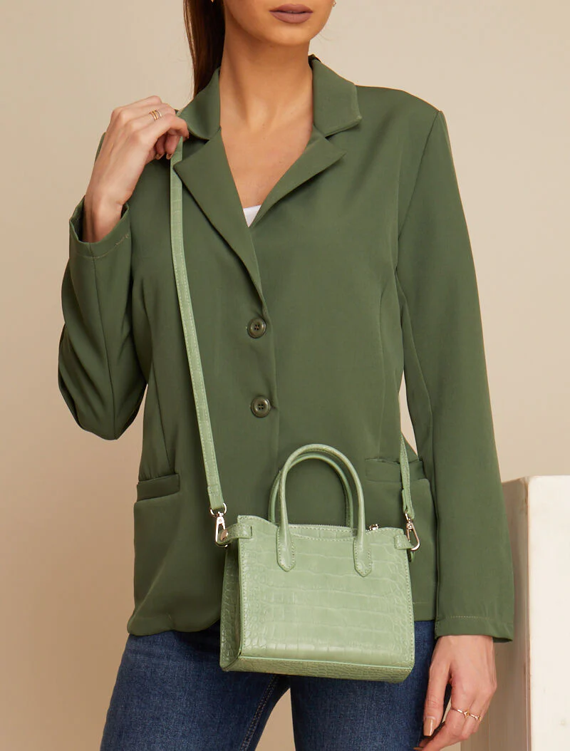 Blazer fluide uni - kaki